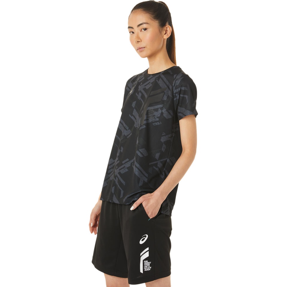 Asics 35 W LIMO GRAPHIC SS TOP Black