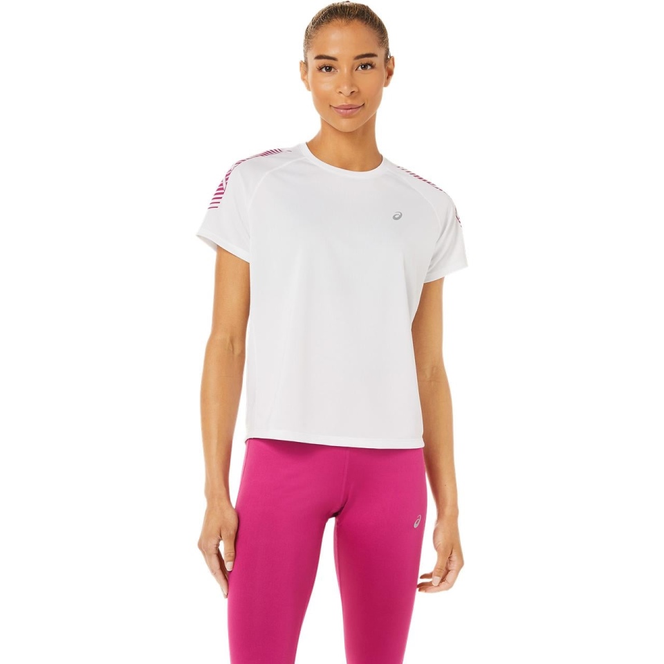 Asics ICON SS TOP WOMEN EASTERN White